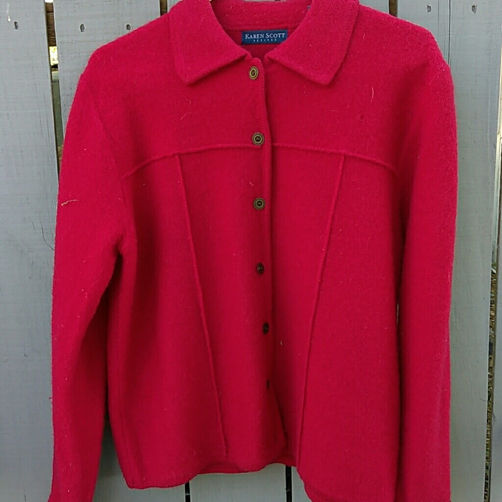Wool dressy sweater made in Australia.